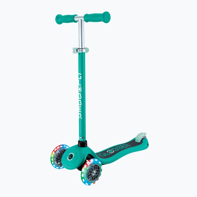 Vaikiškas triratis paspirtukas Globber Primo Lights dark emerald green 3