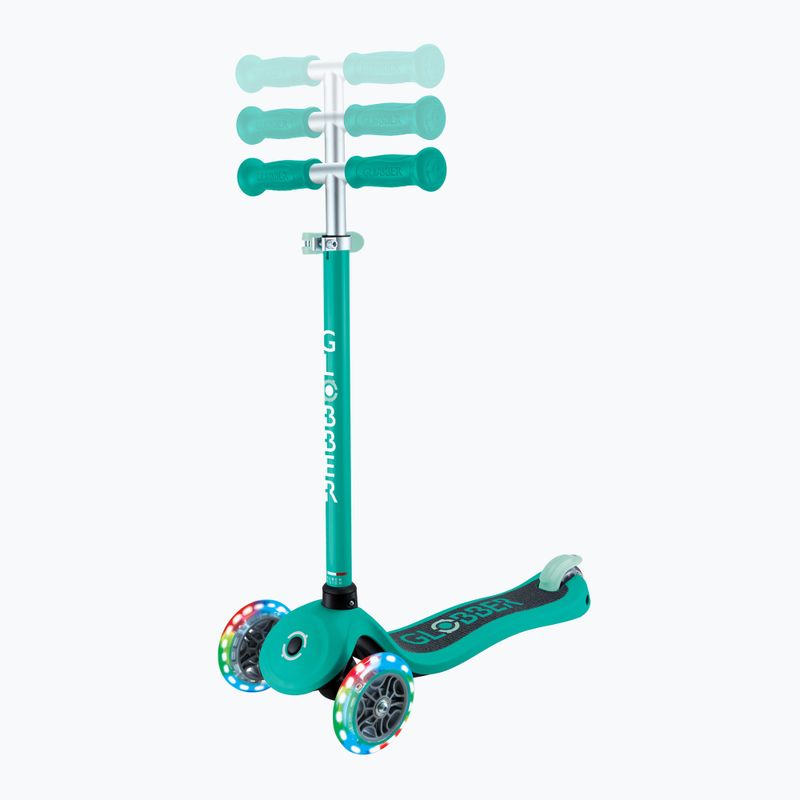 Vaikiškas triratis paspirtukas Globber Primo Lights dark emerald green 7