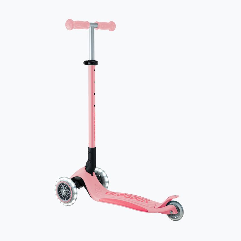 Vaikiškas triratis paspirtukas Globber Primo Foldable Plus Lights pastel pink 3