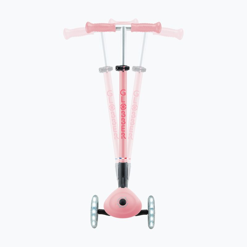 Vaikiškas triratis paspirtukas Globber Primo Foldable Plus Lights pastel pink 9