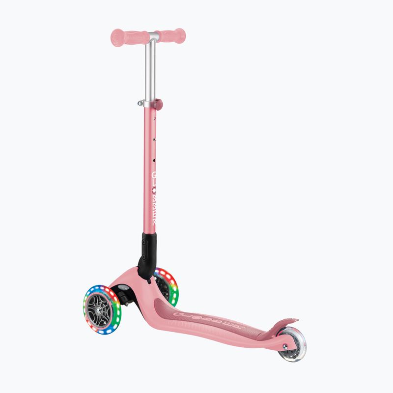 Vaikiškas triratis paspirtukas Globber Primo Foldable Lights pastel pink 3