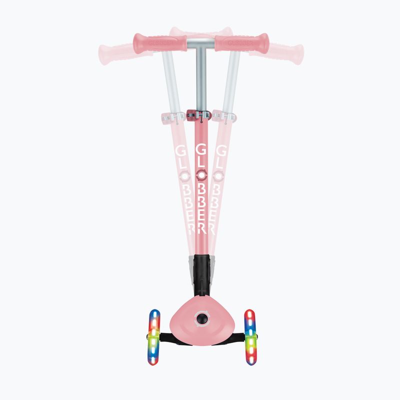 Vaikiškas triratis paspirtukas Globber Primo Foldable Lights pastel pink 9