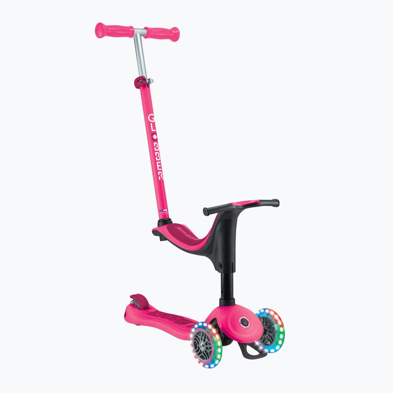 Vaikiškas triratis paspirtukas Globber Go.Up Sporty Lights fuchsia 2