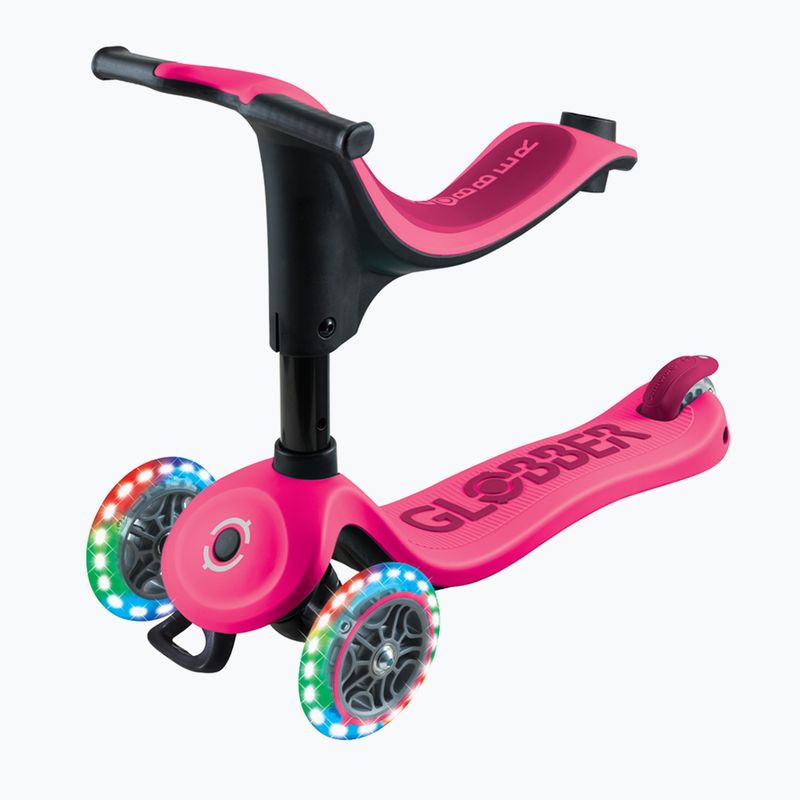Vaikiškas triratis paspirtukas Globber Go.Up Sporty Lights fuchsia 6
