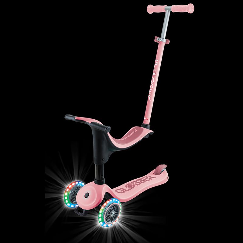 Vaikiškas triratis paspirtukas Globber Go.Up Sporty Lights pastel pink 4