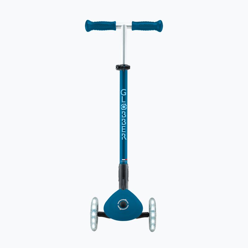 Vaikiškas triratis paspirtukas Globber Primo Foldable Plus Lights petrol blue 4