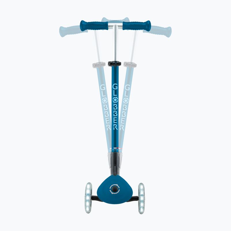 Vaikiškas triratis paspirtukas Globber Primo Foldable Plus Lights petrol blue 9
