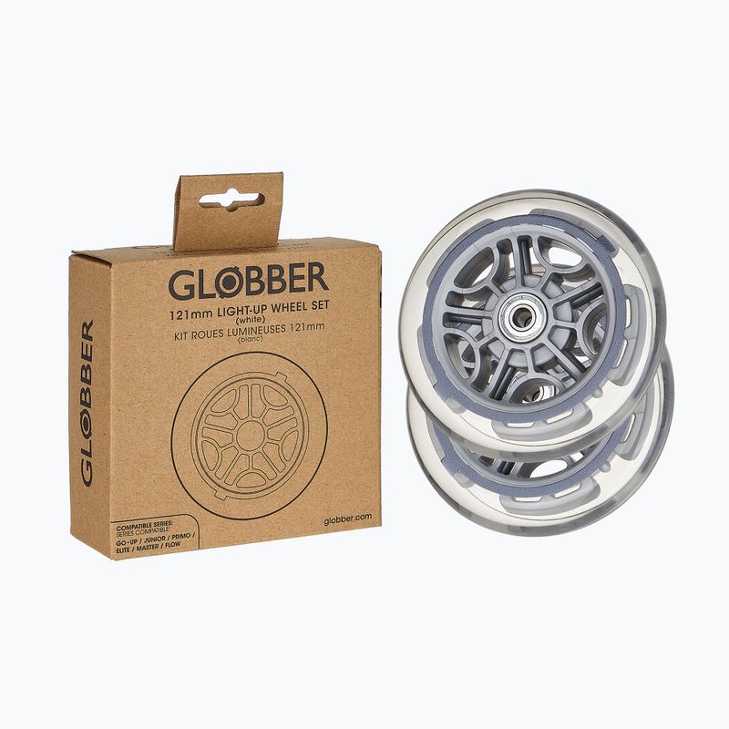 Ratai paspirtukui Globber LED 121mm ABEC-9 2 pcs. LED white 3