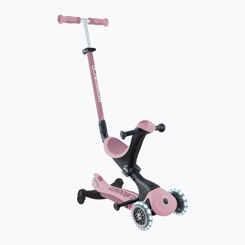 Vaikiškas triratis paspirtukas Globber Go.Up Deluxe Lights Ecologic 360 berry 2