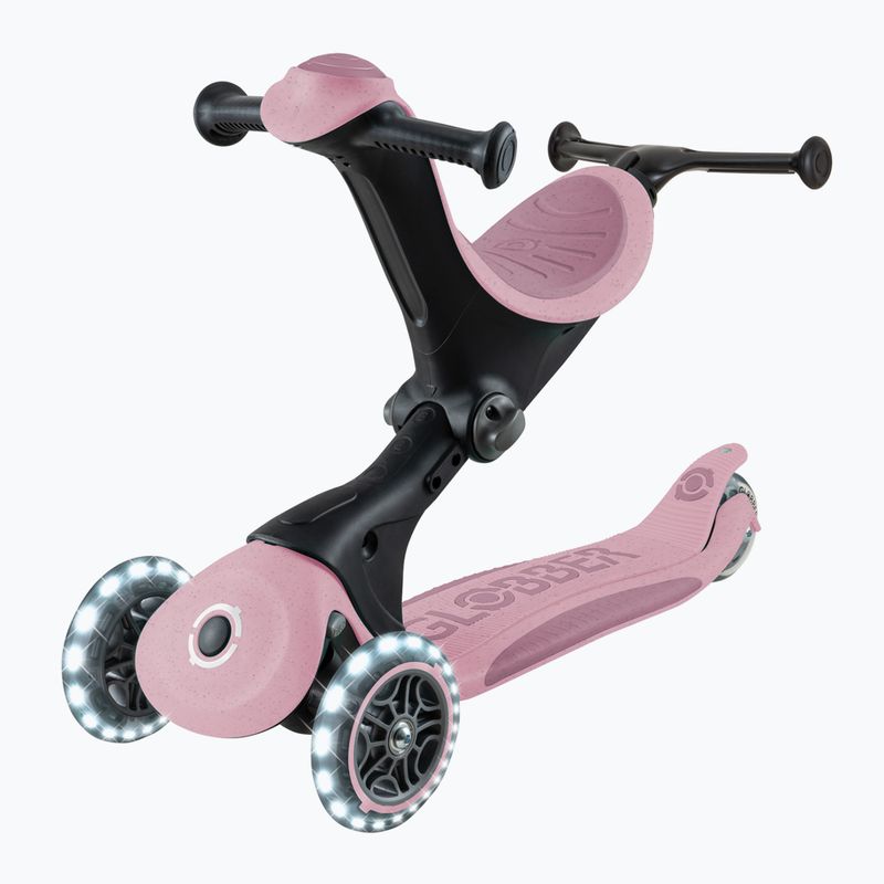 Vaikiškas triratis paspirtukas Globber Go.Up Deluxe Lights Ecologic 360 berry 5