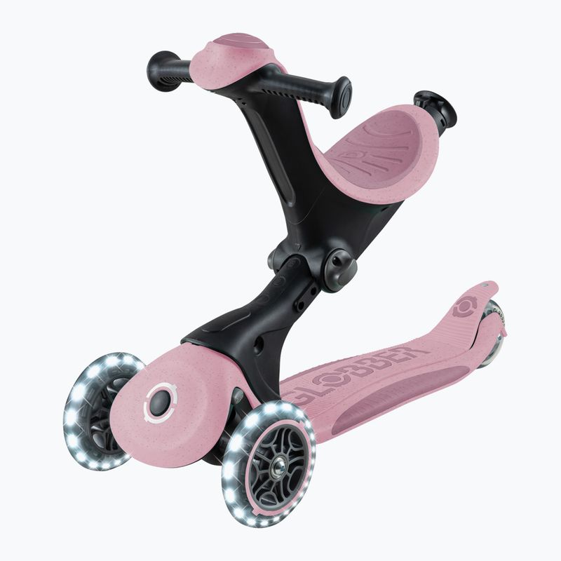 Vaikiškas triratis paspirtukas Globber Go.Up Deluxe Lights Ecologic 360 berry 6