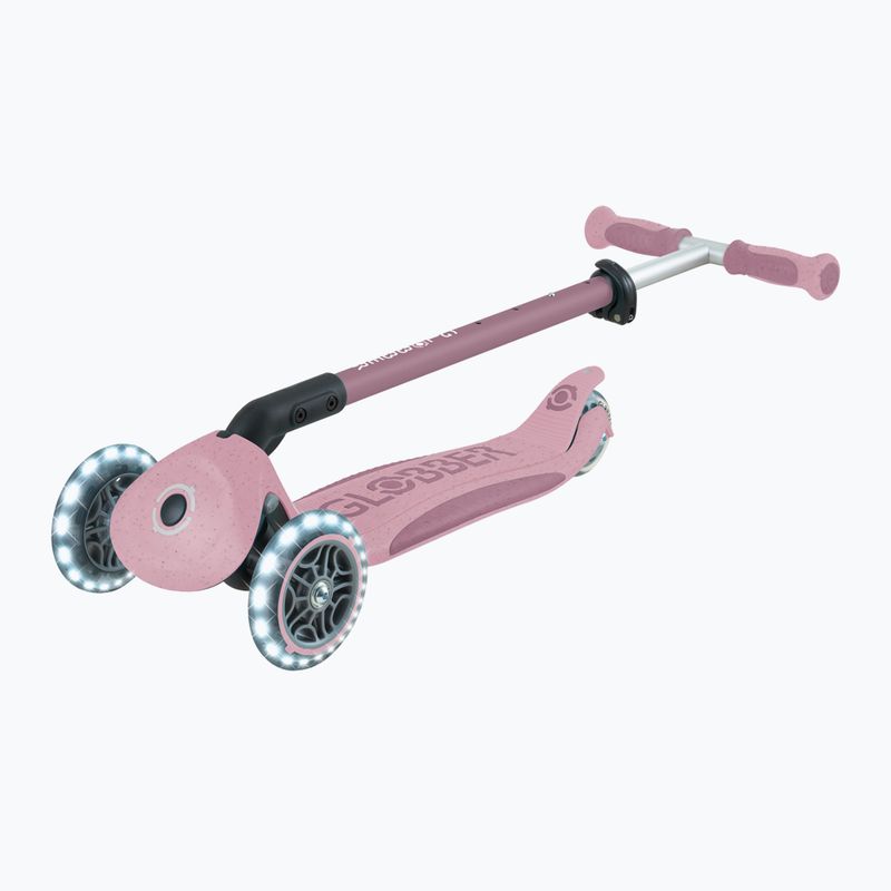 Vaikiškas triratis paspirtukas Globber Go.Up Deluxe Lights Ecologic 360 berry 11