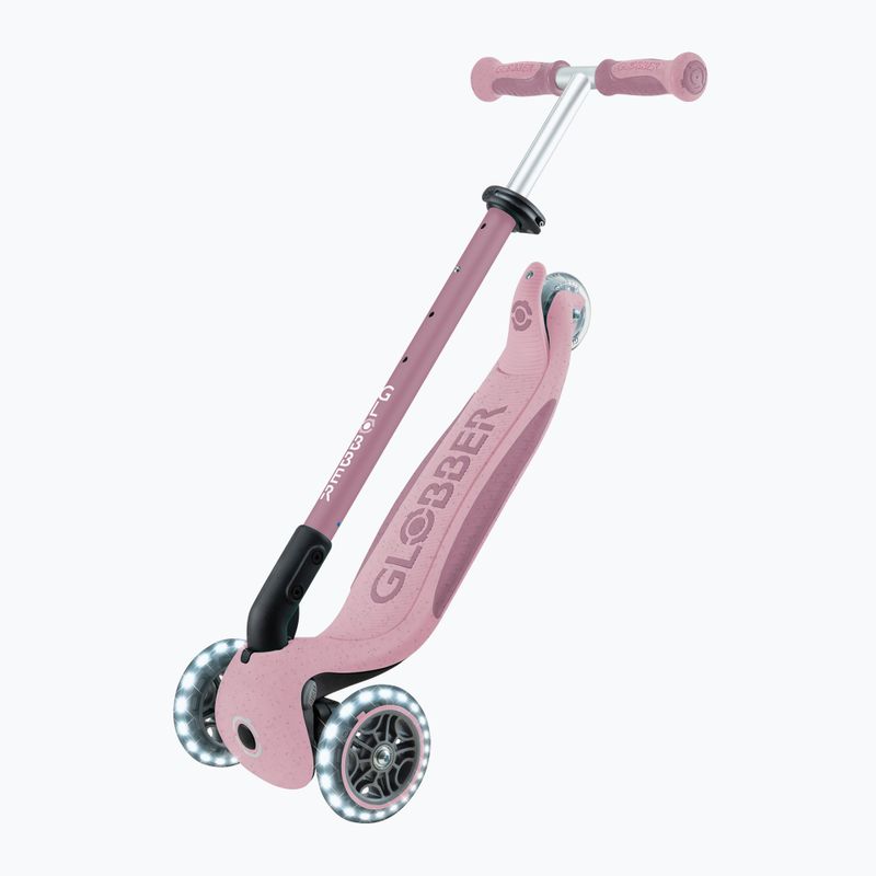 Vaikiškas triratis paspirtukas Globber Go.Up Deluxe Lights Ecologic 360 berry 12