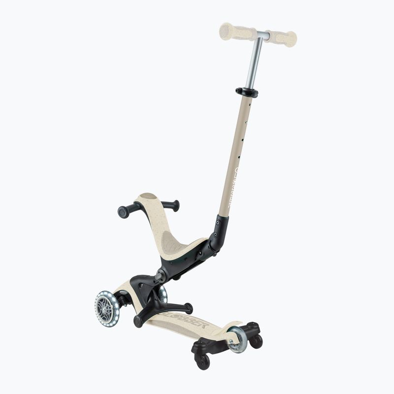 Vaikiškas triratis paspirtukas Globber Go.Up Deluxe Lights Ecologic 360 coconut 4