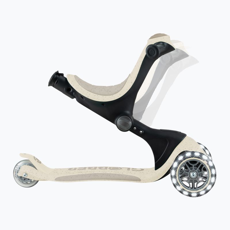 Vaikiškas triratis paspirtukas Globber Go.Up Deluxe Lights Ecologic 360 coconut 8