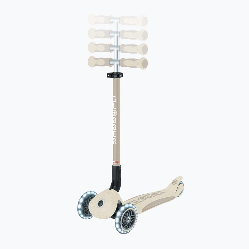 Vaikiškas triratis paspirtukas Globber Go.Up Deluxe Lights Ecologic 360 coconut 11