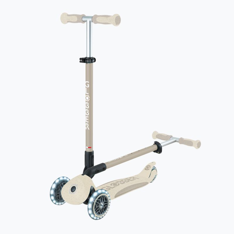 Vaikiškas triratis paspirtukas Globber Go.Up Deluxe Lights Ecologic 360 coconut 12