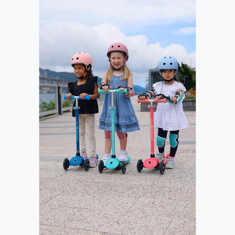 Vaikiškas triratis paspirtukas Globber Primo Plus Glow Lights petrol blue 14