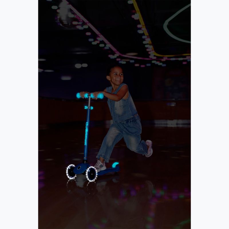 Vaikiškas triratis paspirtukas Globber Primo Plus Glow Lights petrol blue 17