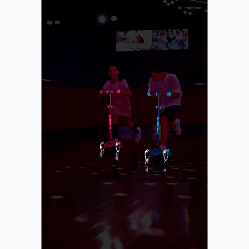 Vaikiškas triratis paspirtukas Globber Primo Plus Glow Lights coral pink 16