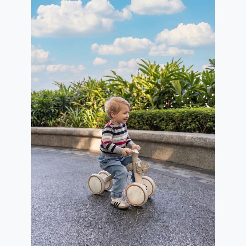 Keturratis balansinis dviratukas Globber Learning Bike Ecologic coconut 6
