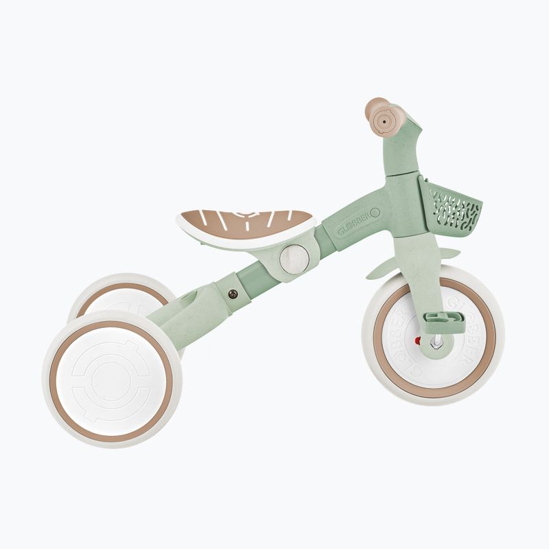 Balansinis triratukas su stūmimo rankena Globber Learning Trike 2w1 Plus Ecologic pistachio 3