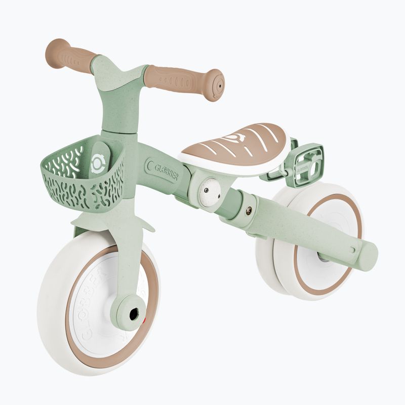 Balansinis triratukas su stūmimo rankena Globber Learning Trike 2w1 Plus Ecologic pistachio 5