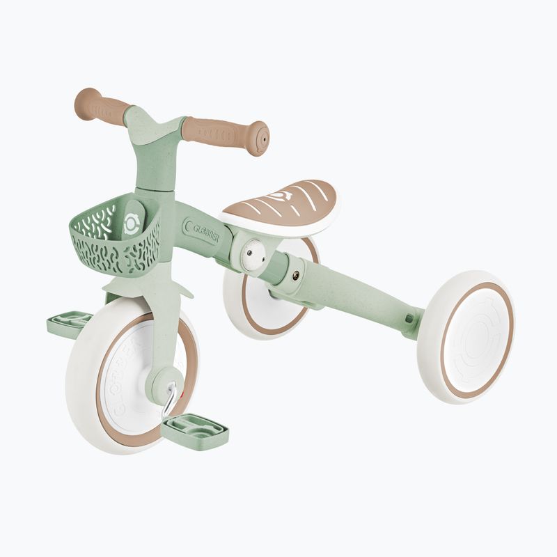 Balansinis triratukas su stūmimo rankena Globber Learning Trike 2w1 Plus Ecologic pistachio 6