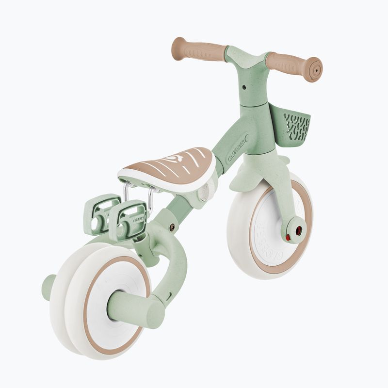 Triratukas balansinis su stūmimo rankena Globber Learning Trike 2w1 Plus Ecologic pistachio 11