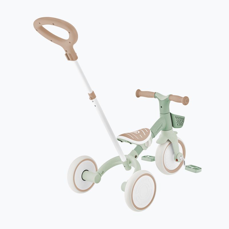 Balansinis triratukas su stūmimo rankena Globber Learning Trike 2w1 Plus Ecologic pistachio 13