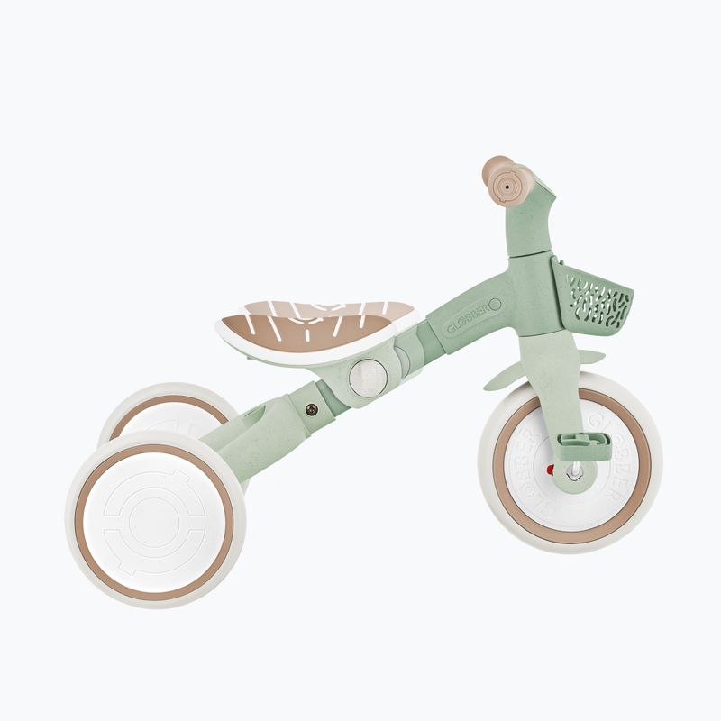 Balansinis triratukas su stūmimo rankena Globber Learning Trike 2w1 Plus Ecologic pistachio 14