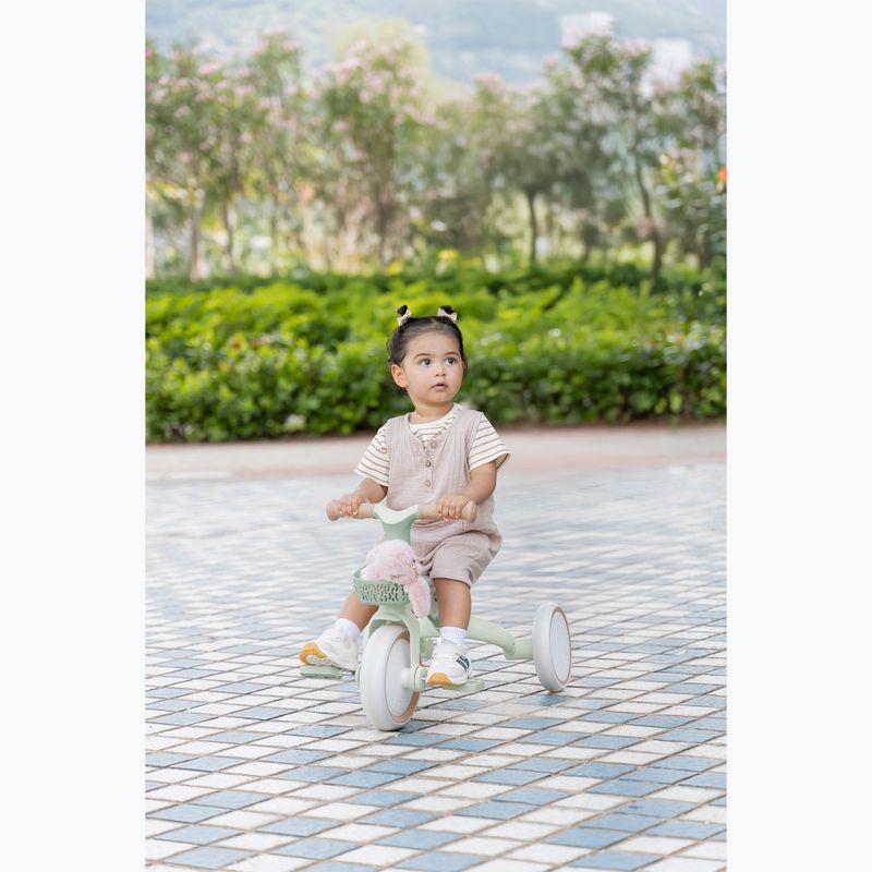 Balansinis triratukas su stūmimo rankena Globber Learning Trike 2w1 Plus Ecologic pistachio 16