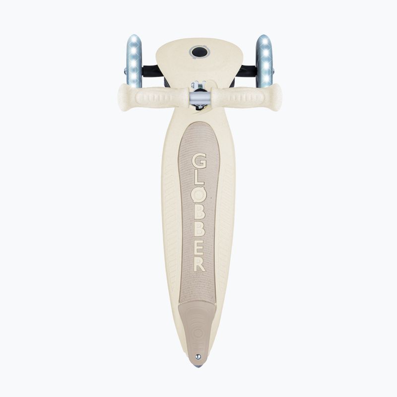 Vaikiškas triratis paspirtukas Globber Junior Foldable Lights Eco coconut 4