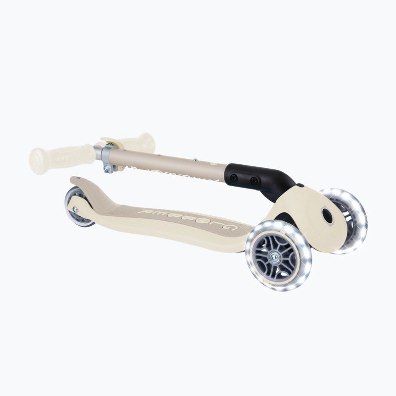 Vaikiškas triratis paspirtukas Globber Junior Foldable Lights Eco coconut 7