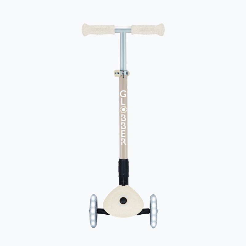 Vaikiškas triračis paspirtukas Globber Junior Primo Foldable Lights Eco coconut 3