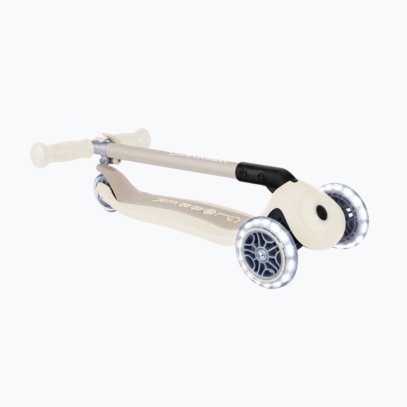 Vaikiškas triračis paspirtukas Globber Junior Primo Foldable Lights Eco coconut 5