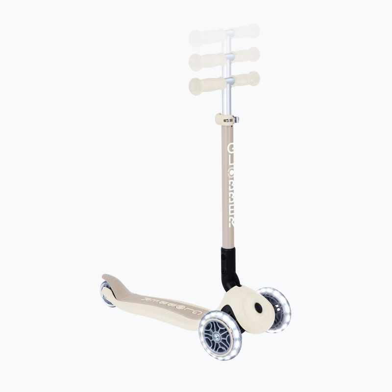 Vaikiškas triratis paspirtukas Globber Junior Primo Foldable Lights Eco coconut 10