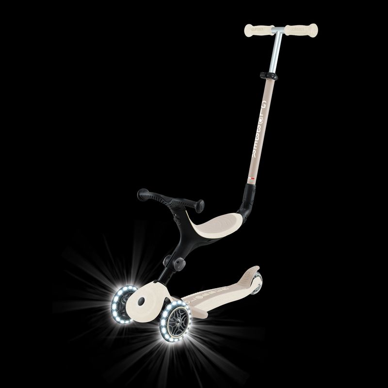 Vaikiškas triratis paspirtukas Globber Go.Up Active Ecologic Lights coconut 17