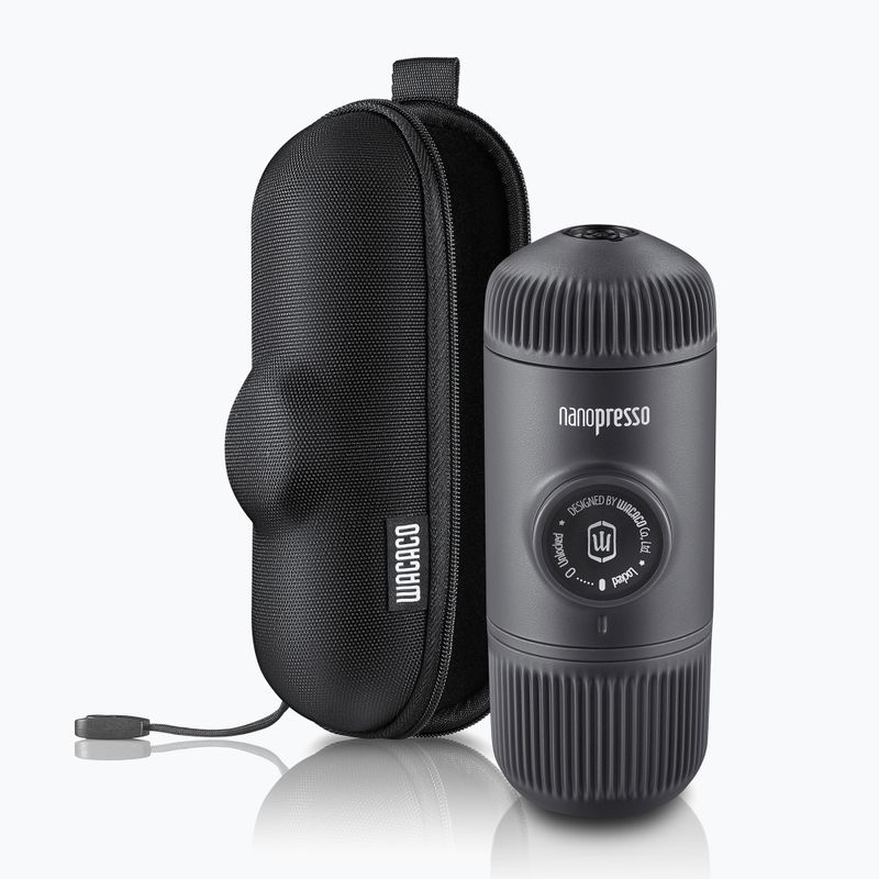 "Wacaco Nanopresso" nešiojamasis kavos aparatas 80 ml + dėklas juodas