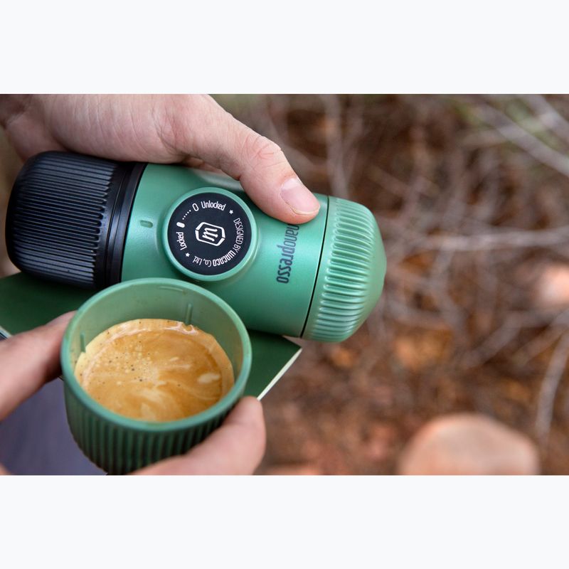 "Wacaco Nanopresso" nešiojamasis kavos aparatas 80 ml + dėklas samanų žalia 5