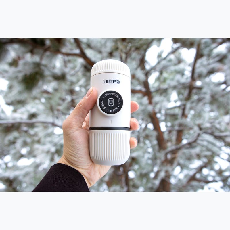 Nešiojamas kavos virimo aparatas Wacaco Nanopresso 80 ml + dėklas chill white 4