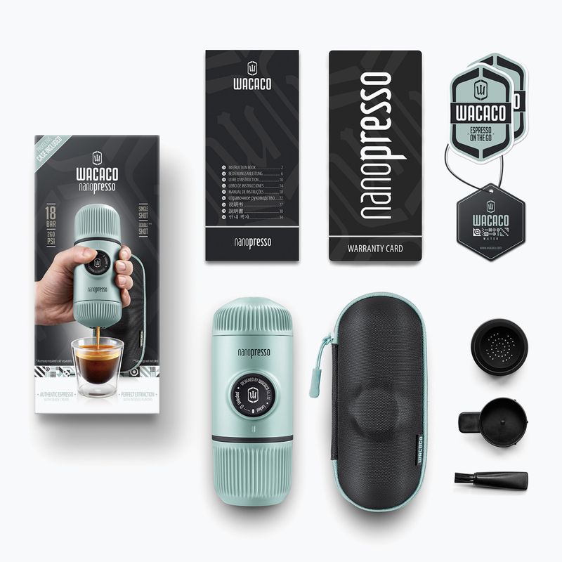 "Wacaco Nanopresso" nešiojamasis kavos aparatas 80 ml + dėklas arktinė mėlyna 2