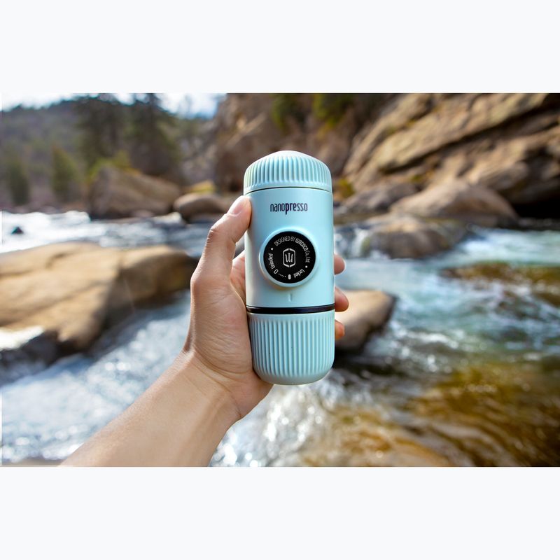 "Wacaco Nanopresso" nešiojamasis kavos aparatas 80 ml + dėklas arktinė mėlyna 4