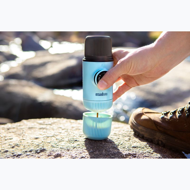 "Wacaco Nanopresso" nešiojamasis kavos aparatas 80 ml + dėklas arktinė mėlyna 7