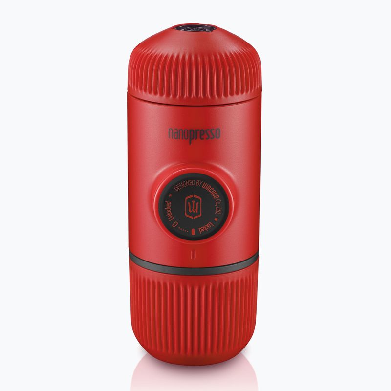 "Wacaco Nanopresso" nešiojamasis kavos aparatas 80 ml + dėklas lava red 2