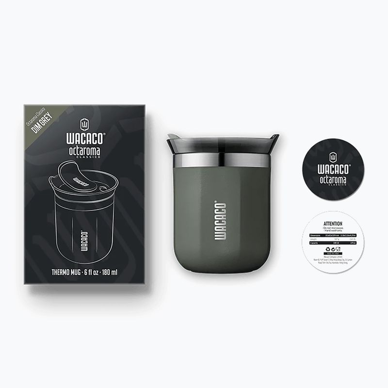 Terminis puodukas WACACO Octaroma Classico 180 ml dim grey 3