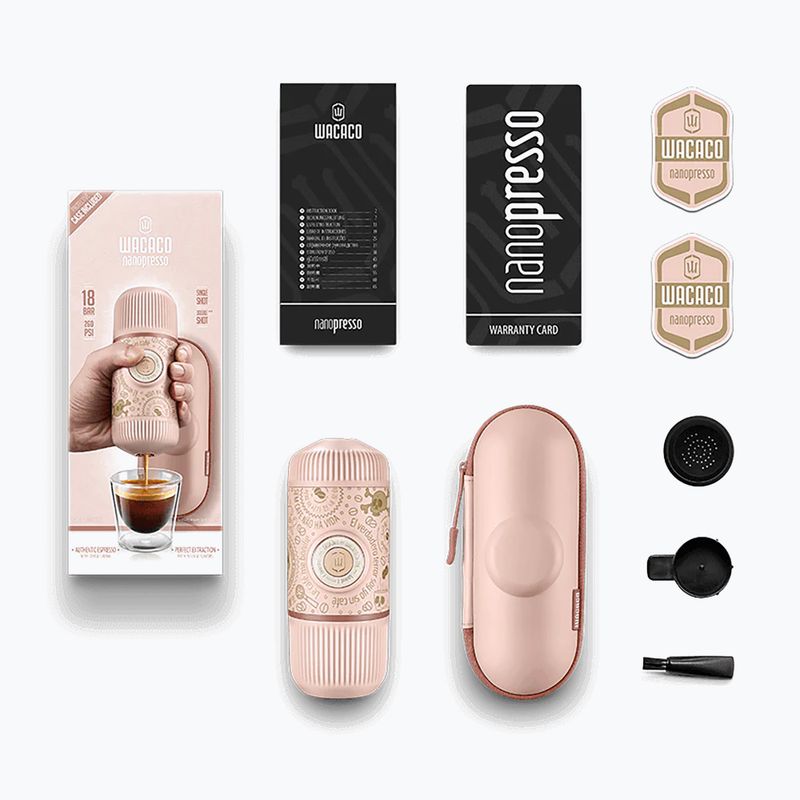 Nešiojamas kavos virimo aparatas Wacaco Nanopresso Dark Souls 80 ml pink 2