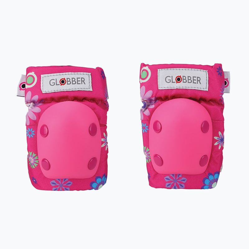 Vaikiškas apsaugų rinkinys Globber Toddler deep pink/flowers 2