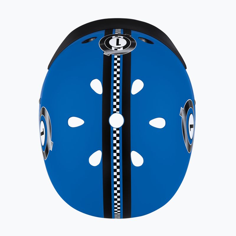 Vaikiškas šalmas Globber Elite Lights navy blue racing 6