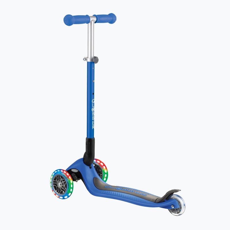 Vaikiškas triratis paspirtukas Globber Primo Foldable Lights navy blue 3